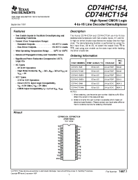 Datasheet CD74HC154EN manufacturer TI